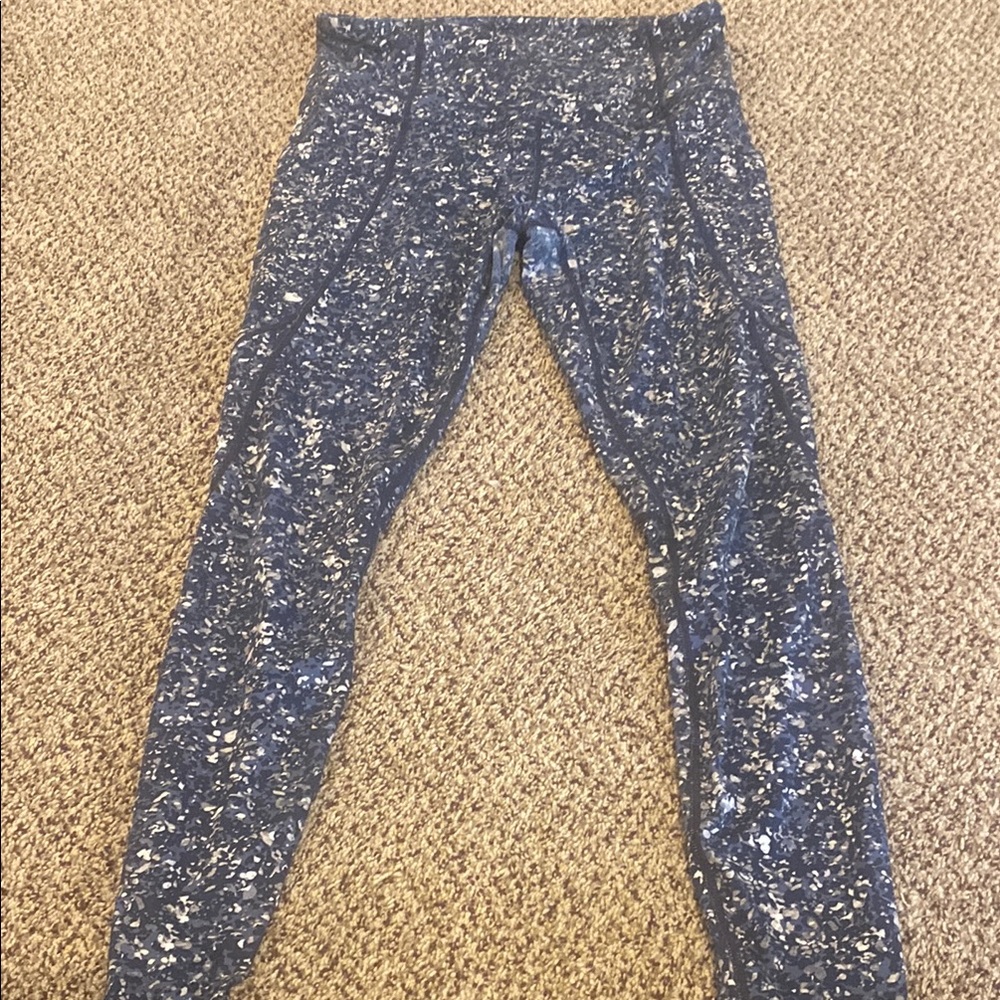 Blue Patterned Leggings